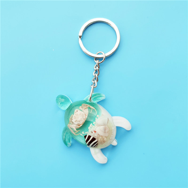 Wholesale 6PCS Turtle Shape Creative Cartoon Luminous Acrylic Keychain